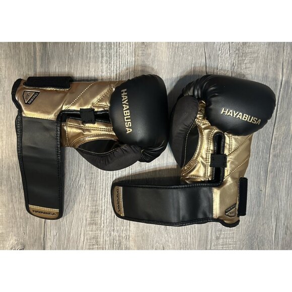 Hayabusa Gold and Black Boxing Gloves - Picture 3 of 8